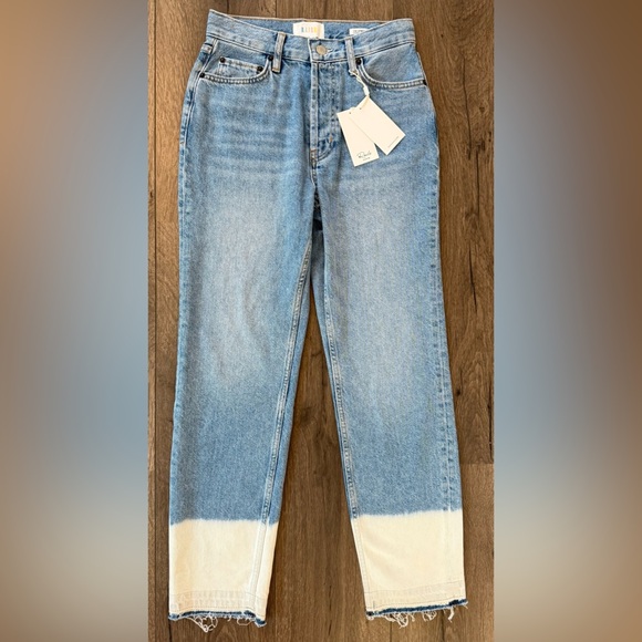 NWT Rails The Atwater Slouchy Straight Leg Crop Jean Blue Bleach Hem Size 23 - Picture 7 of 14